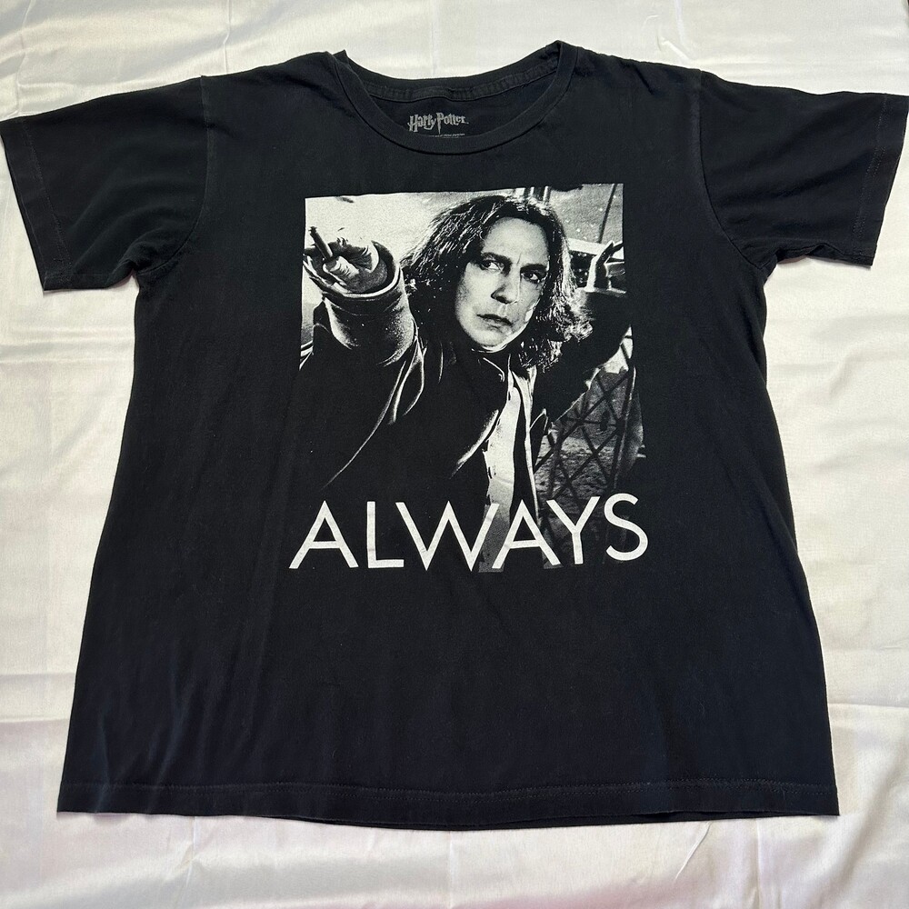 Harry Potter Severus Snape Always Black T-Shirt Medium